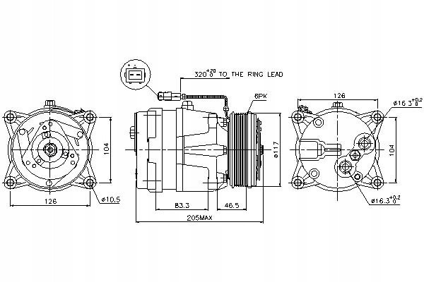 CITROEN C5 AND XANTIA PEUGEOT AIR CONDITIONING COMPRESSOR