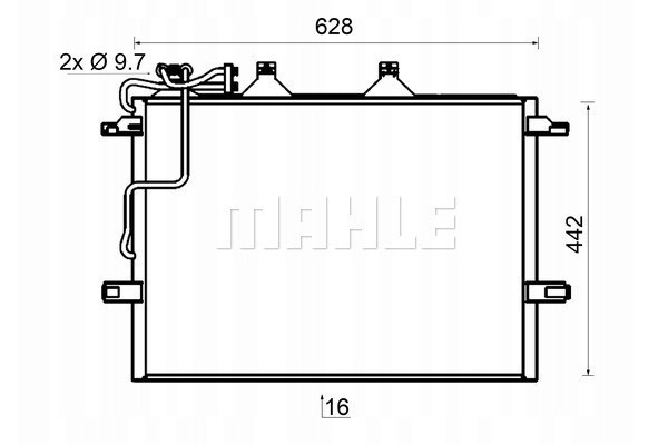 Mahle AC 318 000S Condenser air conditioning Part manufacturer Mahle