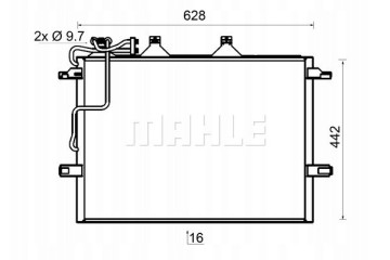 Mahle AC 318 000S Condenser air conditioning Part manufacturer Mahle
