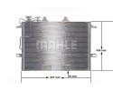 Mahle AC 318 000S Condenser air conditioning Catalog number of the part AC 318 000S