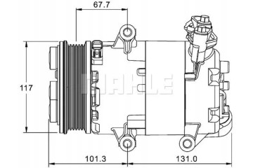 COMPRESSOR AIR CONDITIONING COMPRESSOR ACP 1330 000P Part manufacturer Mahle