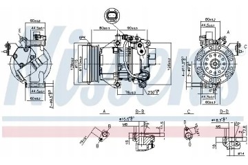 AIR CONDITIONING COMPRESSOR 89554 NISSENS EAN GTIN 5707286413870