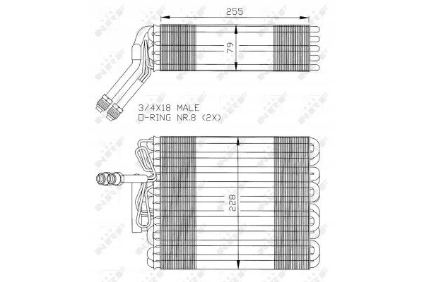 AIR CONDITIONING EVAPORATOR 36024 NRF SEAT Packaging status original
