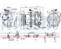 Compressor air conditioning NISSENS 890145 Part manufacturer Nissens