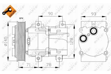 Compressor air conditioning compressor NRF 32084 Catalog number of the part 32084