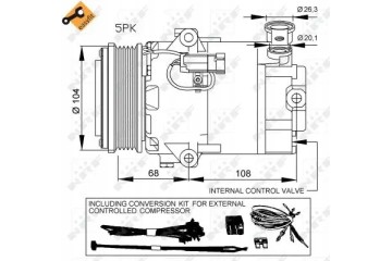 COMPRESSOR AIR CONDITIONING COMPRESSOR 32429 NRF OPEL Quality of parts according to GVO Q original with factory logo OEM OES