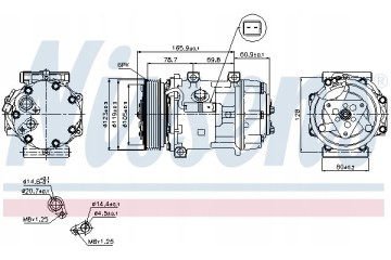 Compressor air conditioning NISSENS 89136 Part manufacturer Nissens
