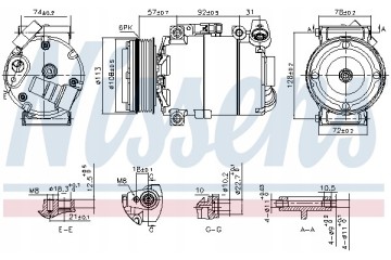 Compressor air conditioning NISSENS 890714 Part manufacturer Nissens