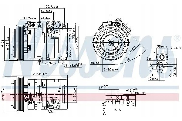 COMPRESSOR AIR CONDITIONING COMPRESSOR 890371 NISSENS Catalog number of substitutes VALEO 811238 WILMINK GROUP WG2118227 WILMINK