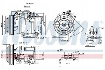COMPRESSOR AIR CONDITIONING COMPRESSOR 890371 NISSENS Catalog number of substitutes VALEO 811238 WILMINK GROUP WG2118227 WILMINK