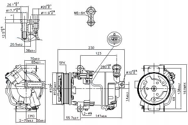 AIR CONDITIONING COMPRESSOR OPEL ASTRA G ASTRA G CLASSI