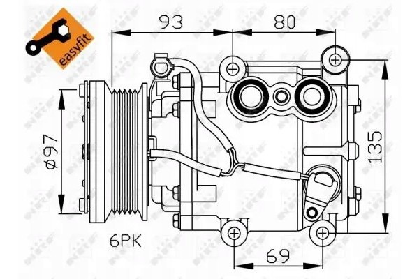 COMPRESSOR AIR CONDITIONING COMPRESSOR 32247 NRF FORD Part manufacturer NRF