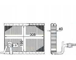 AIR CONDITIONING EVAPORATOR CITROEN DS5 PEUGEOT 3008 50