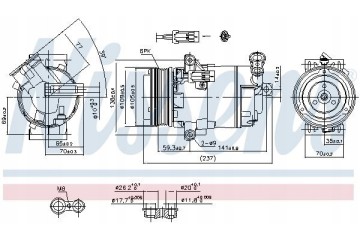 COMPRESSOR AIR CONDITIONING COMPRESSOR 890006 NISSENS Quality of parts according to GVO Q original with factory logo OEM OES