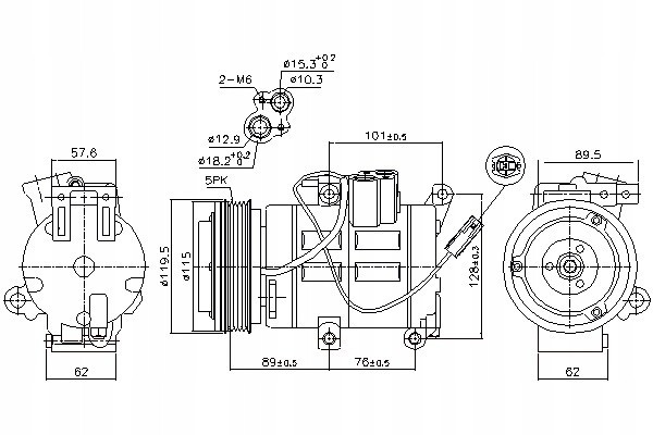 MAZDA 3 5 1 8 2 0 12 08 NISSENS AIR CONDITIONING COMPRESSOR Part manufacturer Nissens