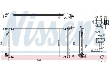 CONDENSER AIR CONDITIONING COOLER 940970 NISSENS Packaging status original