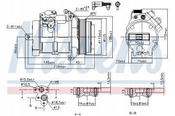 Compressor air conditioning NISSENS 89606 Part manufacturer Nissens