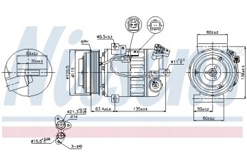 Compressor air conditioning NISSENS 89394 Part manufacturer Nissens