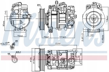 Compressor air conditioning NISSENS 89209 Part manufacturer Nissens