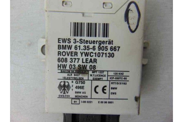 6905667 CENTRALITA INMOVILIZADOR BMW SERIE X5 (E53)