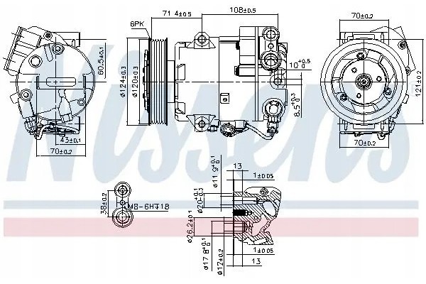 COMPRESSOR AIR CONDITIONING COMPRESSOR 89425 NISSENS Catalog number of substitutes ACAUTO AC 01DL088 ACAUTO AC 02SD15 ACAUTO AC 