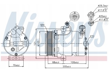 Compressor air conditioning NISSENS 89024 Part manufacturer Nissens