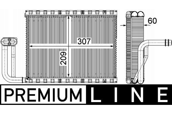 Evaporator air conditioning MAHLE AE 104 000P Catalog number of the part AE 104 000P