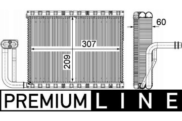 Evaporator air conditioning MAHLE AE 104 000P Catalog number of the part AE 104 000P