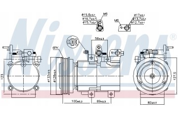 Compressor air conditioning NISSENS 89238 Part manufacturer Nissens