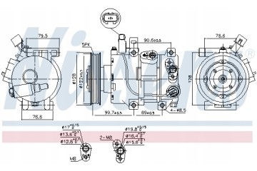 Compressor air conditioning NISSENS 890689 Part manufacturer Nissens