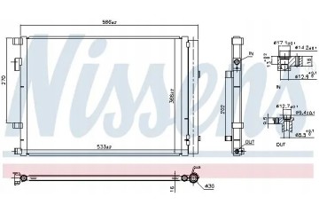 CONDENSER AIR CONDITIONING COOLER 941162 NISSENS Catalog number of the part 941162