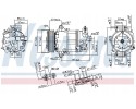 Compresor de Aire Acondicionado 890056 Nissens para Alfa Romeo Giuliet