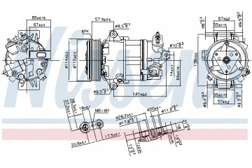 Compresor de Aire Acondicionado 890056 Nissens para Alfa Romeo Giuliet