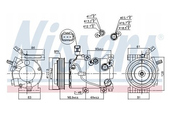 Compresor de aire acondicionado Nissens 890229