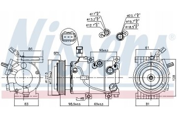 Compresor de aire acondicionado Nissens 890229