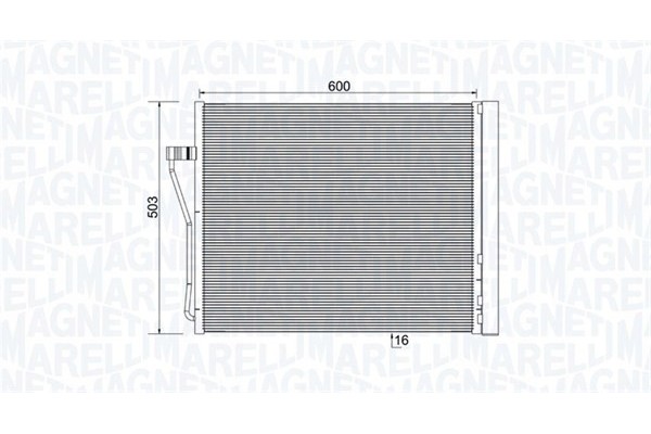 MAGNETI MARELLI CONDENSER ALPINAB6 GRAN COUPE F06 BITURBO Quality of parts according to GVO Q original with factory logo OEM OES