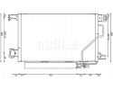CONDENSER AIR CONDITIONING COOLER AC 662 000S MAHLE Packaging status original