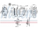 Compressor air conditioning NISSENS 89382 Part manufacturer Nissens
