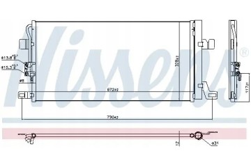 CONDENSER AIR CONDITIONING COOLER 940827 NISSENS Quality of parts according to GVO Q original with factory logo OEM OES
