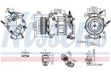 Compressor air conditioning NISSENS 890589 Part manufacturer Nissens