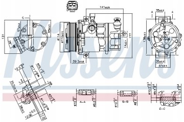 Nissens 890074 Compressor air conditioning Product weight with unit packaging 8 kg