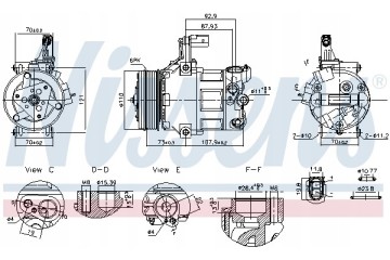 Compressor air conditioning NISSENS 891034 Part manufacturer Nissens