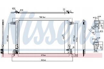 Condenser air conditioning NISSENS 941209 Part manufacturer Nissens