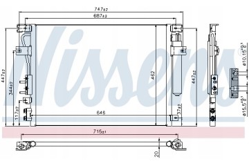 Condenser air conditioning NISSENS 940348 Part manufacturer Nissens