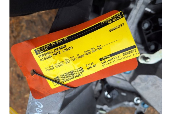 Caja de Cambios Nissan Note II 1.5 DCi Manual JR5362 49000 km