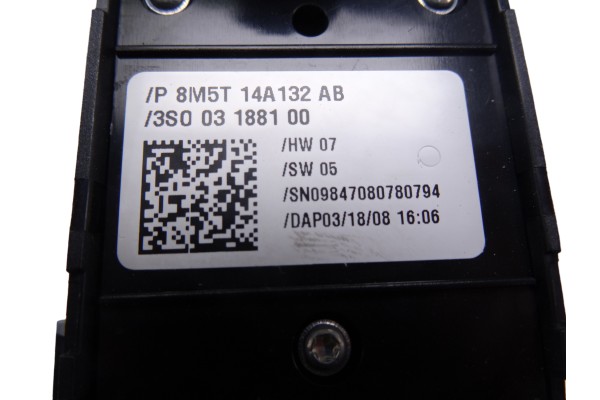 8M5T14A132AB MANDO ELEVALUNAS DELANTERO IZQUIERDO FORD FOCUS BERLINA (CB4) Trend 2009 8M5T14A132AB 210537 FORD - 1