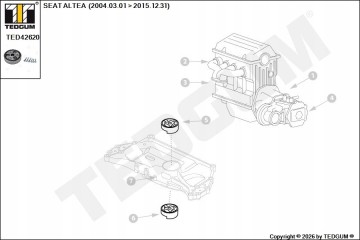 FLEXIBLE JOINT OF THE DRIVE SHAFT REAR SCREW AUDI SEAT SKODA VW Engine type gasoline diesel