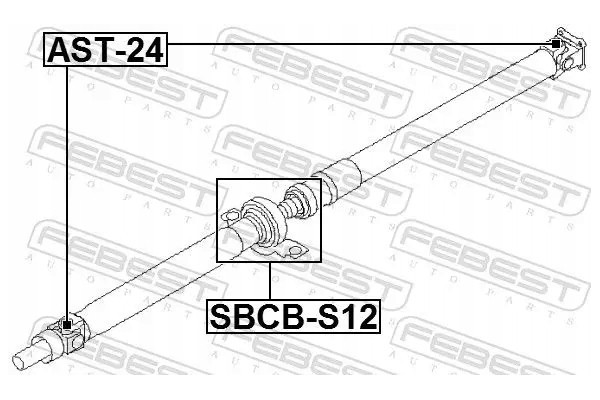 DRIVE SHAFT SUPPORT SBCB S12 FEBEST SUBARU Packaging status original