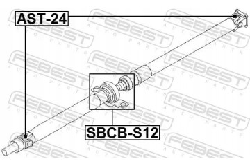DRIVE SHAFT SUPPORT SBCB S12 FEBEST SUBARU Packaging status original