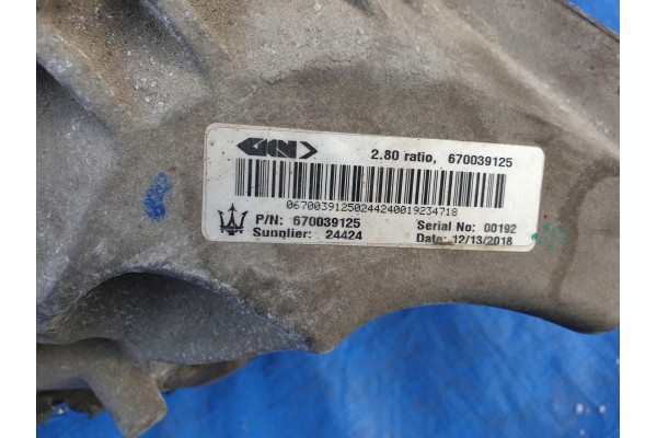 MASERATI GHIBLI differential Catalog number of the part 2 80 ratio 670039125 24424 6490013690 dyfer reduktor most 12